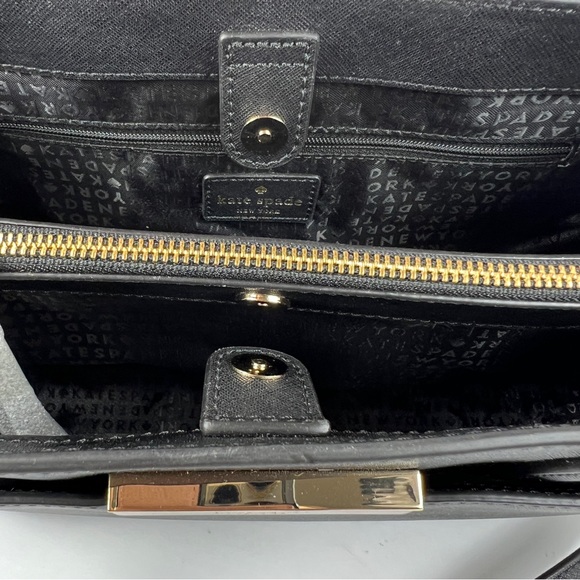 Kate Spade Black Satchel Crossbody Leather Bag NWT - Picture 12 of 16